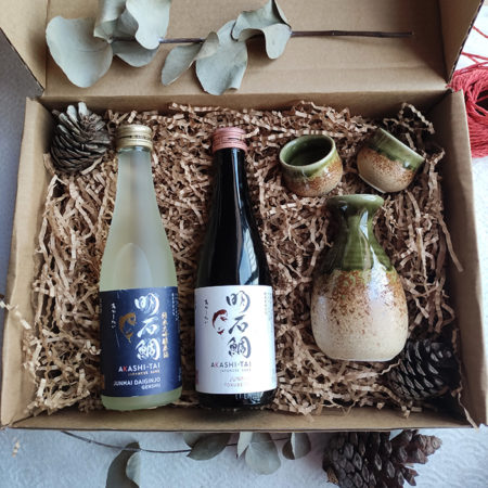 Sake-gift-box-Iga-Oribe