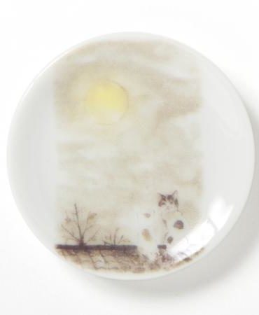 Japanese Incense Corns & Cat Plate Set
