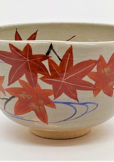 Kiyomizu-ware-Handmade-Matcha-bowl-Momiji)