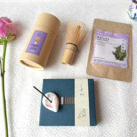 Matcha, Bamboo Whisk and Incense Gift Box