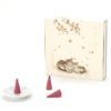 Sakura Incense Corns & Cat Plate Set