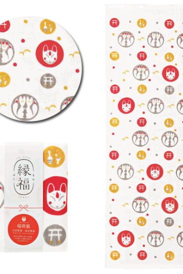 Japanese soft lucky Gauze Towel Inari kitsune