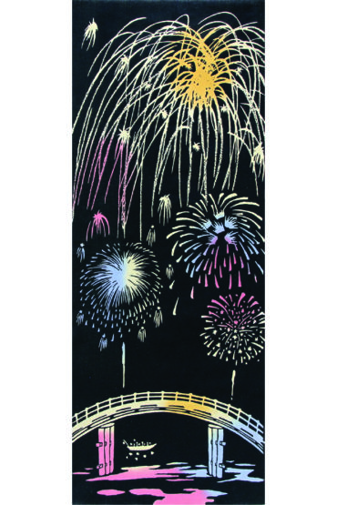 Tenugui Towel Chusen Dye Hanabi taikai