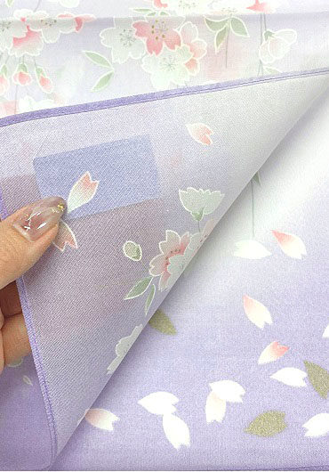 Japanese Handkerchief Shidare Sakura Purple