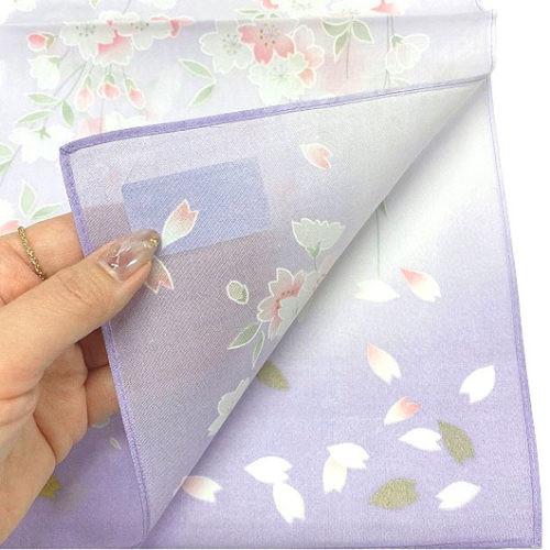 Japanese Handkerchief Shidare Sakura Purple