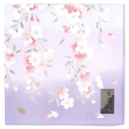 Japanese Handkerchief Shidare Sakura Purple