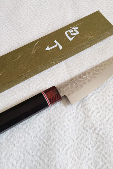 Japanese-Kitchen-Knife-Small-Santoku-Hammered-VG10-Octagonal-handle