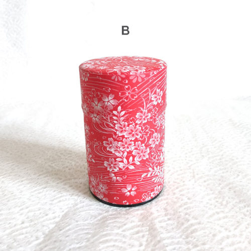 Japanese-Tea-tin-(medium)-Red-Sakura-B1