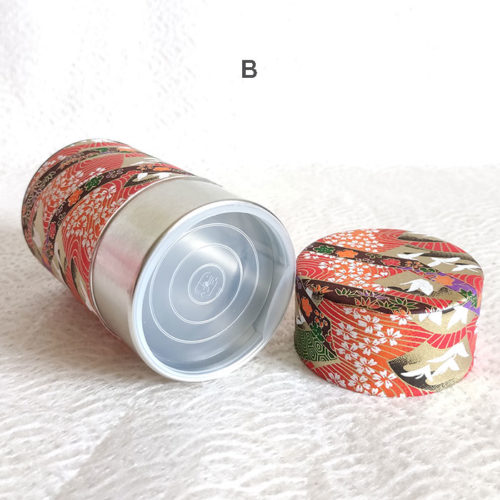 Japanese-Tea-tin-(medium)-Red-Sensu-B2