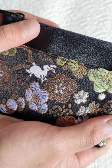 Kimono-wallet-(small)-with-Zip-Black-Bunny-2
