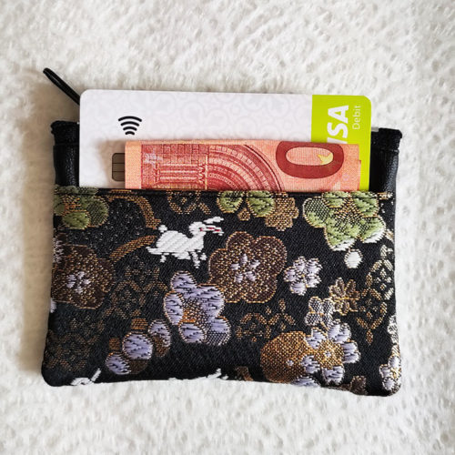 Kimono-wallet-(small)-with-Zip-Black-Bunny-2