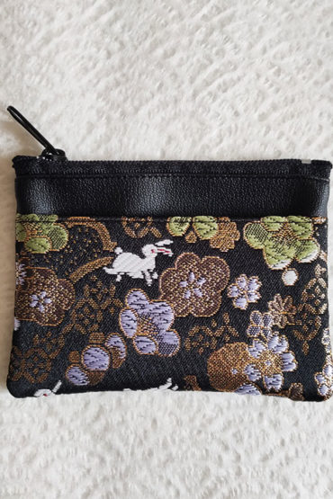 Kimono-wallet-(small)-with-Zip-Black-Bunny