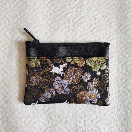 Kimono-wallet-(small)-with-Zip-Black-Bunny