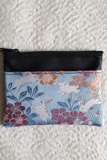 Kimono-wallet-(small)-with-Zip-Blue-Bunny-2