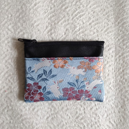 Kimono-wallet-(small)-with-Zip-Blue-Bunny-2