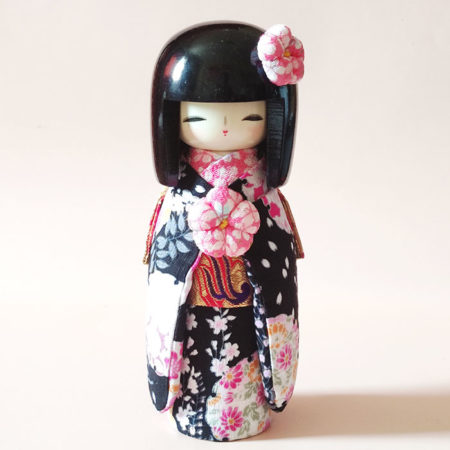 Japanese Kokeshi doll Kyo Bijin | Black
