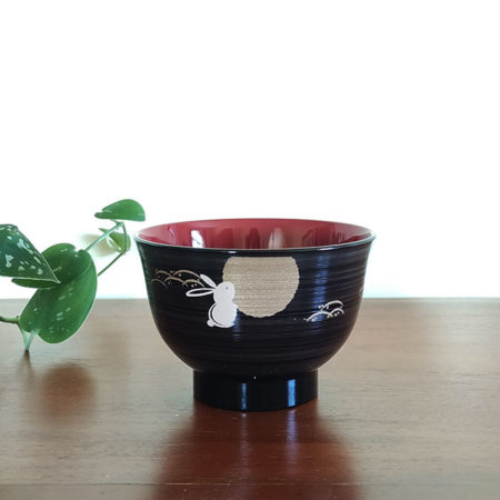 Aizu-Lacquerware-Soup-Bowl-Tsuki-Usagi