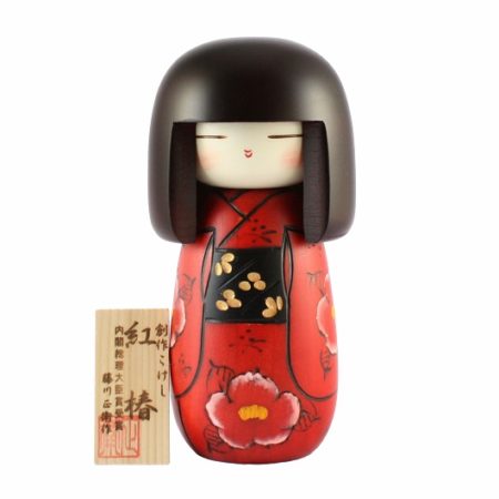 Japanese Kokeshi Doll Benitsubaki 2