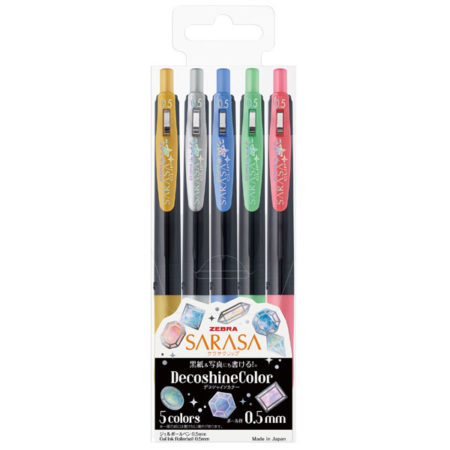 Zebra-Sarasa-Clip-Shine-Gel-Pen-0.5mm-5-Colours-1