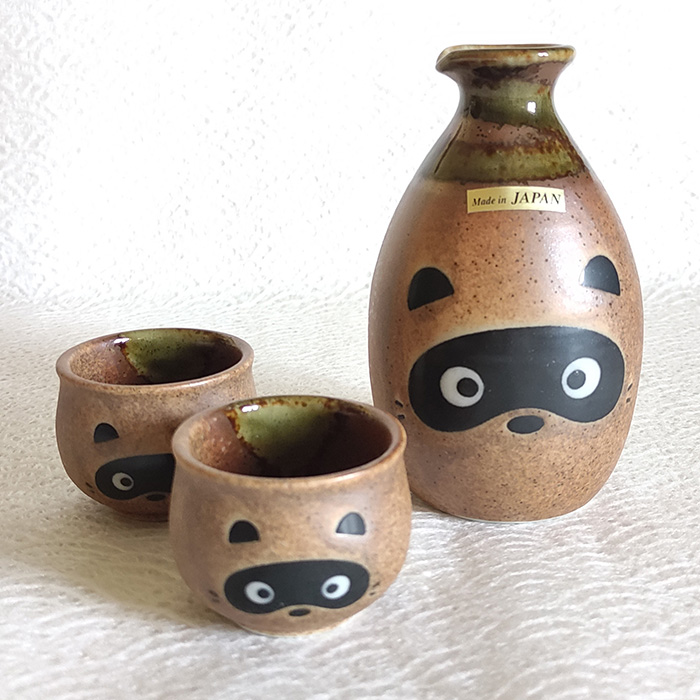 Japanese Sake set Tanuki 250ml jokini Products from Japan