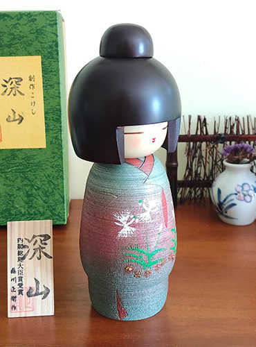 Japanese Kokeshi doll home deco asian figurine Japan Malta j-okini
