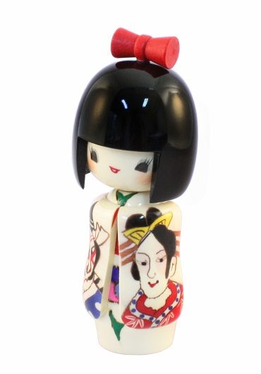 Kokeshi doll kabukie figurine Japanese crafts Malta j-okini