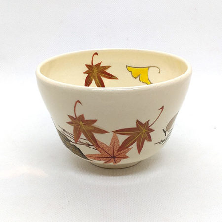 Kiyomizu-ware Handmade Matcha bowl Fukiyose