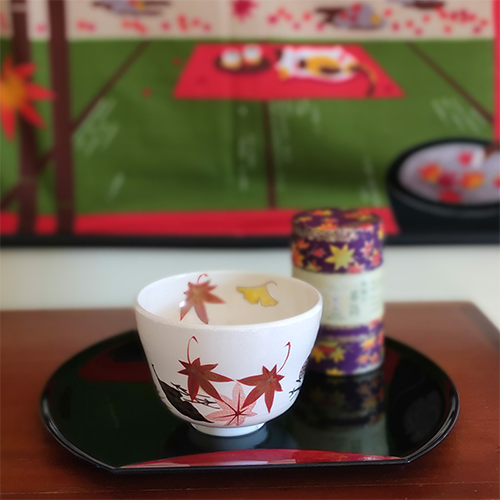 Kiyomizu-ware Handmade Matcha bowl fukiyose