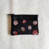 coin purse small wallet daruma black nishijin kyoto japan