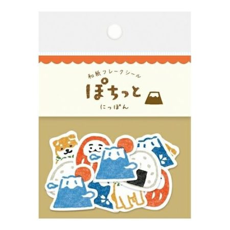 Japanese Washi Flake Stickers japanese stationeries japan kyoto j-okini malta