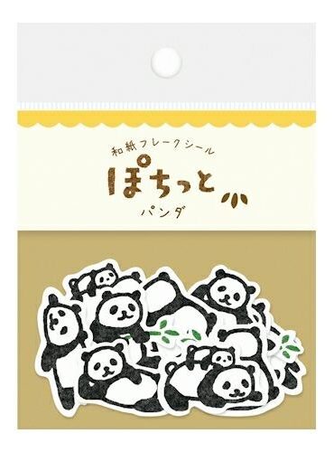 Japanese Washi Flake Stickers | Panda