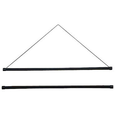 55cm Furoshiki Tapestry Poles Black