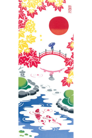 tenugui towel autumn japan japanese crafts j-okini malta