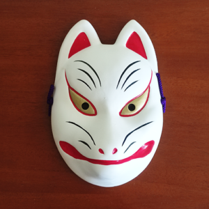 omen mask kitsune fox Japanese noh mask j-okini