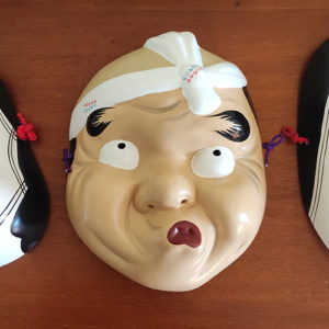 hyottoko omen mask Japanese mask Noh mask