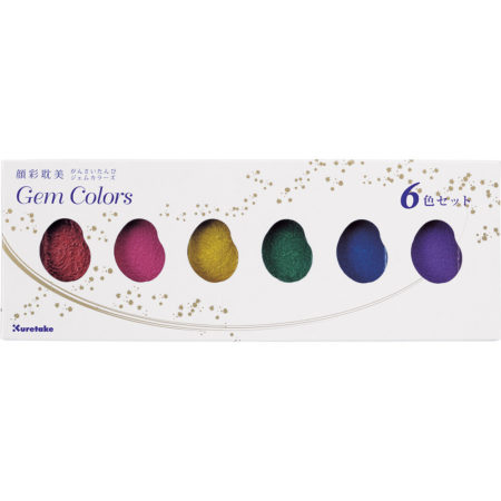 Kuretake Gansai Tambi Gem Colors 6 Colors Set