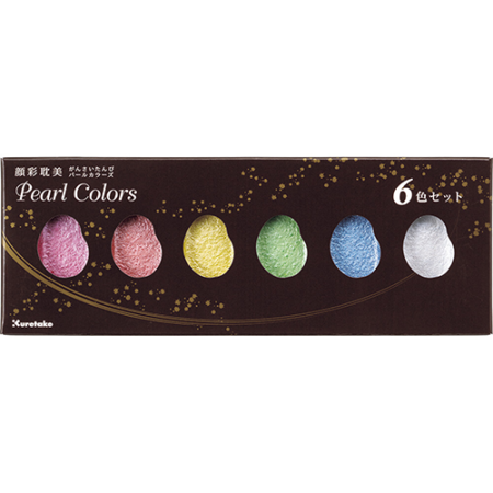 Kuretake Gansai Tambi Pearl Colors 6 Colors Set
