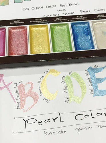 Kuretake Gansai Tambi Pearl Colors 6 Colors Set Kuretake Japan j-okini malta