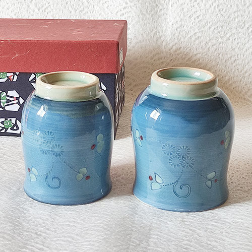 Kiyomizu ware handmade tea cups Seiji Karakusa j-okini malta
