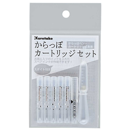 Kuretake Karappo Empty Pen’s Cartridge x 5