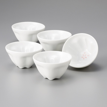 Sakura Shaped Teacups Mino ware j-okini malta