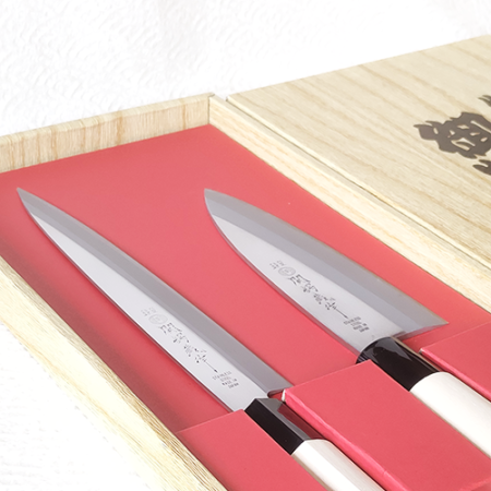Japanese Kitchen Knife gift set YAXELL Sashimi & Deba j-okini malta