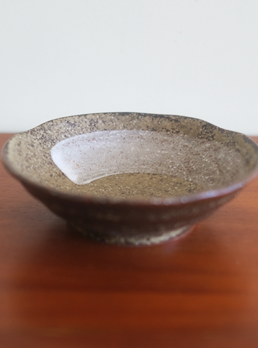 Japanese Shallow Bowl Dark Brown