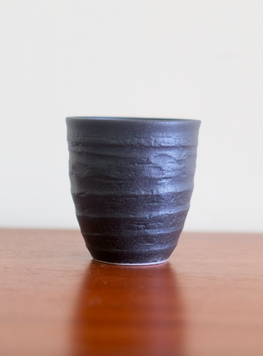 Japanese Yunomi teacup Kuroiga j-okini malta
