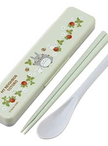 Totoro Spoon & Chopsticks set Raspberry