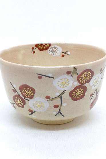 Kiyomizu-ware Handmade Matcha bowl | Ume