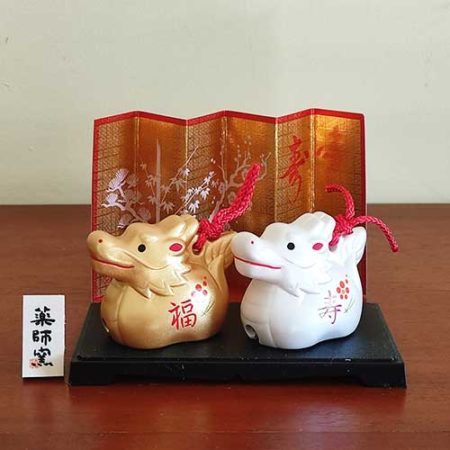 Japanese Zodiac Dragon Pottery Bell |  Kin Gin