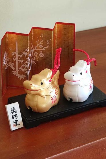 Japanese Zodiac Dragon Pottery Bell | Kin Gin j-okini malta