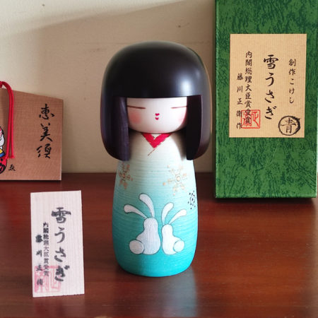 Kokeshi doll Yuki Usagi | Blue
