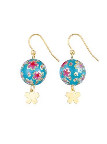 Sakuradama Earrings and Hair Pin | Blue